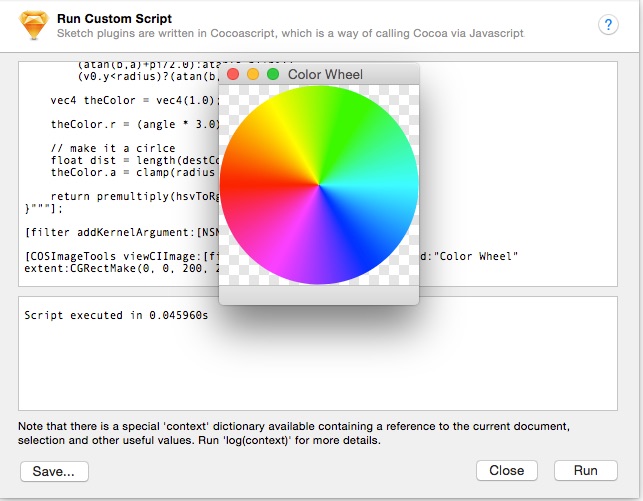 Sketch colour wheel